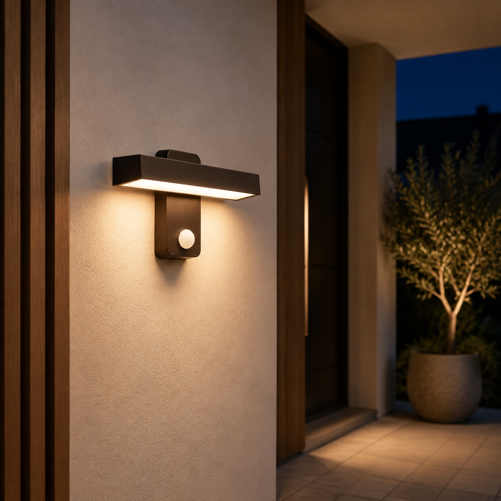 Applique murale extérieure Pivot 350 en aluminium noir