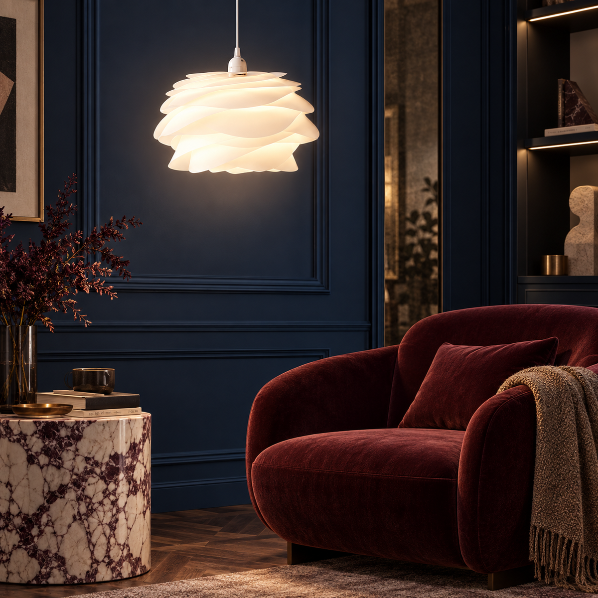 Abat-jour Nébuleuse 32 dans un salon Art déco