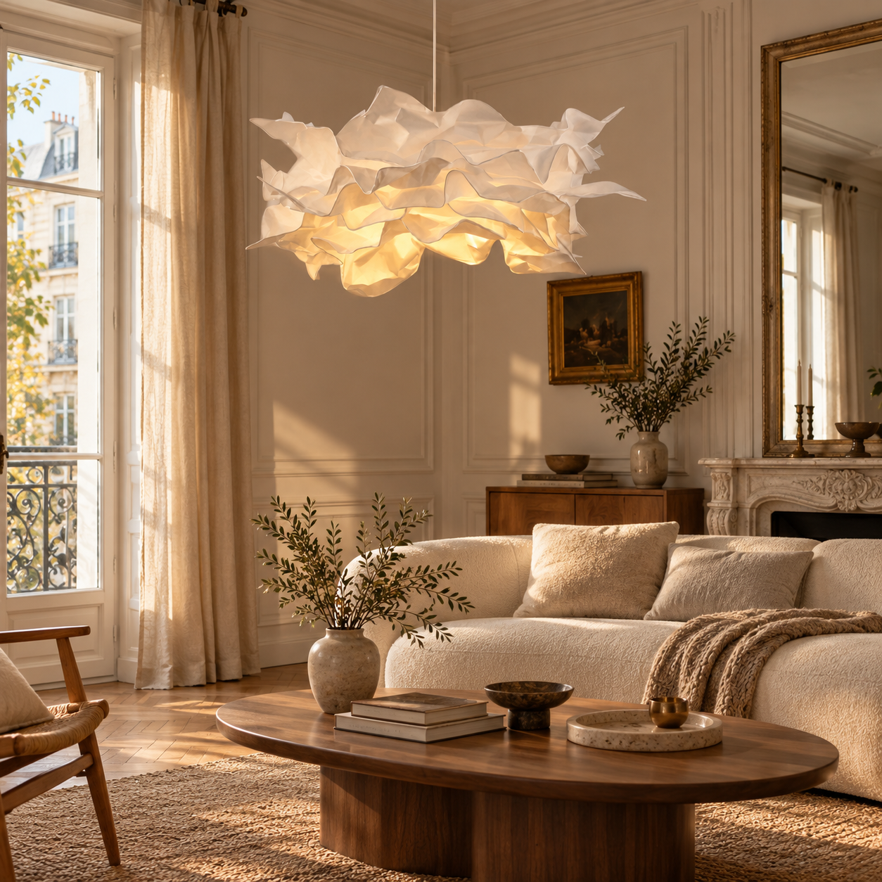 Abat-jour Nuage dans un salon parisien