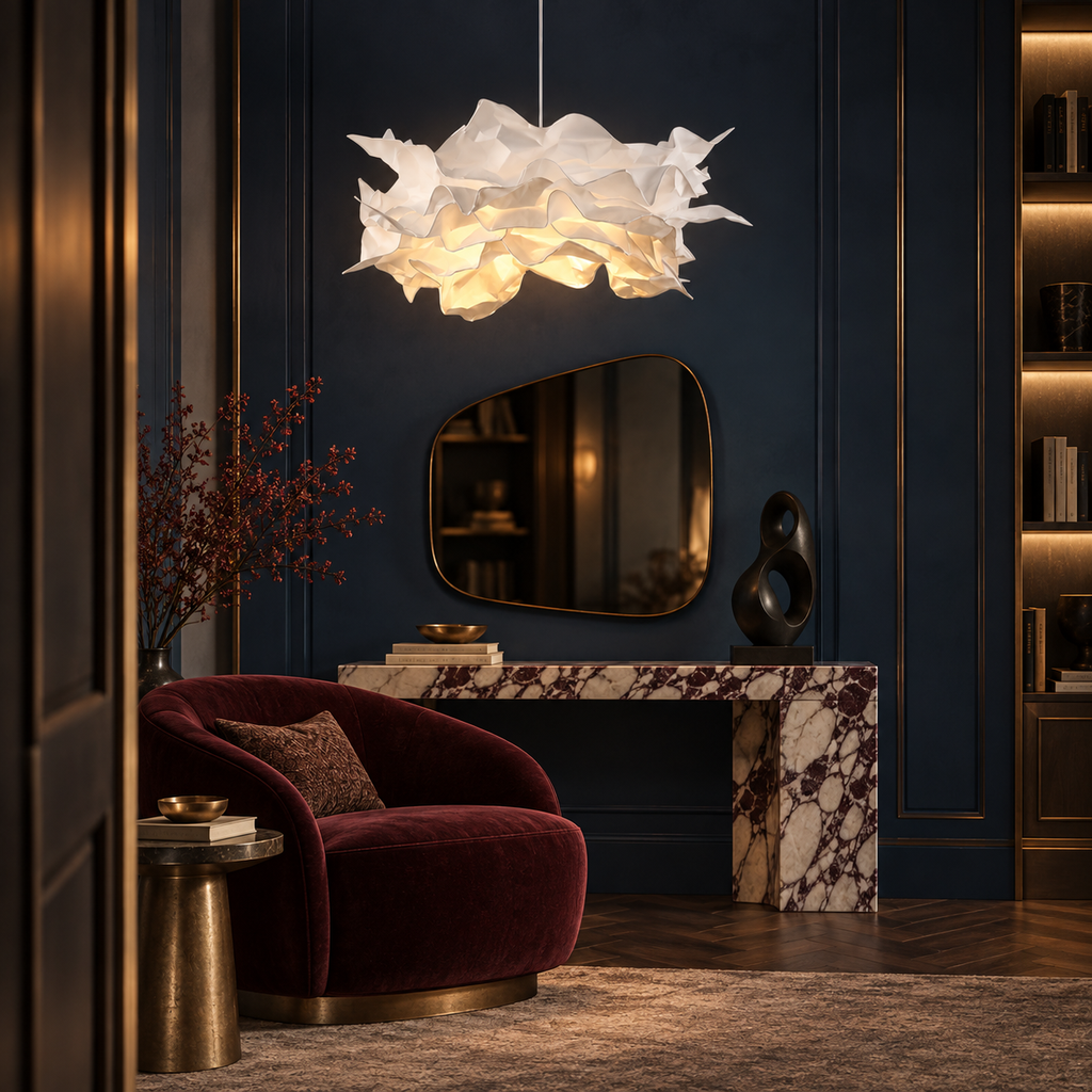 Abat-jour Nuage dans un salon Art déco