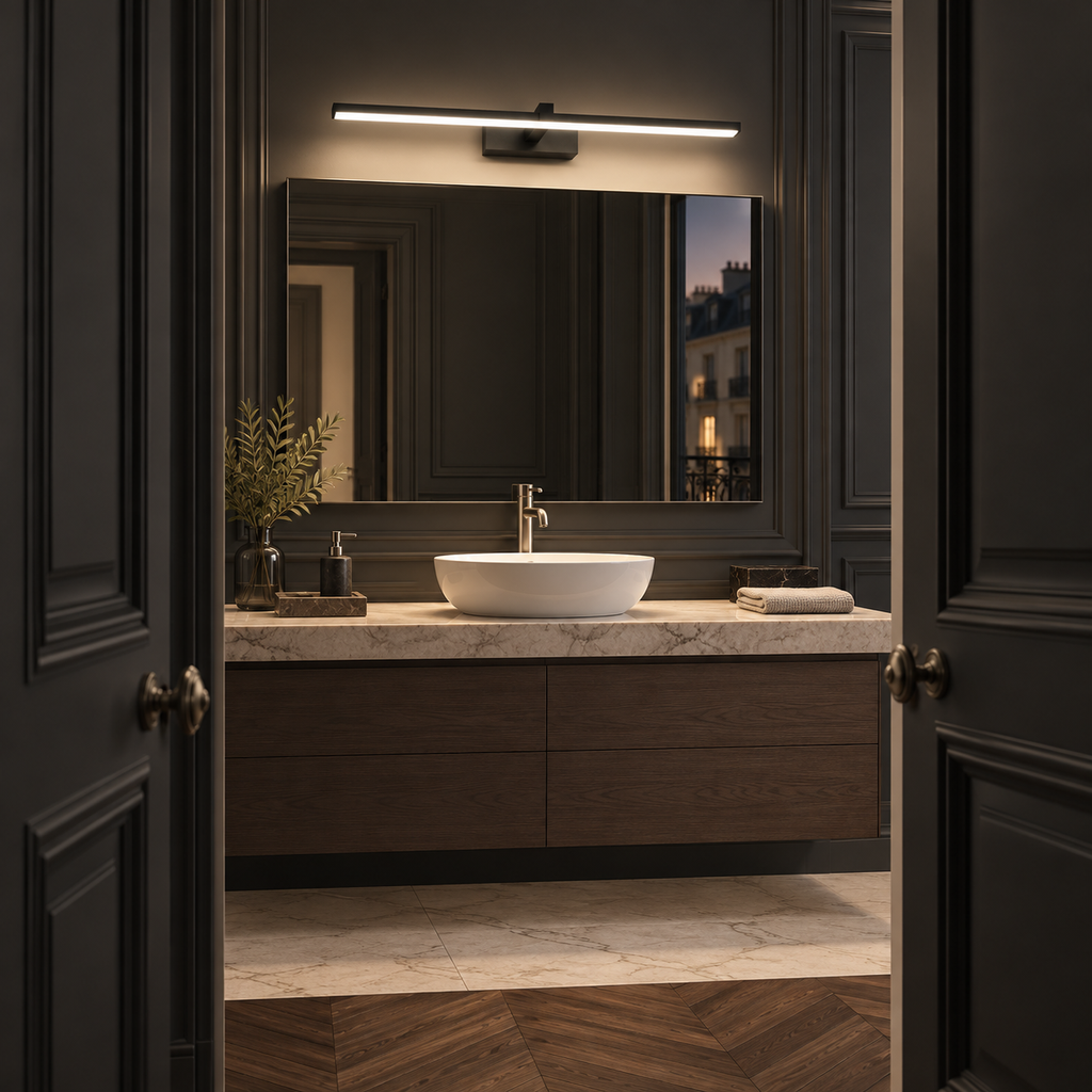 Applique Trait sur boiseries anthracite